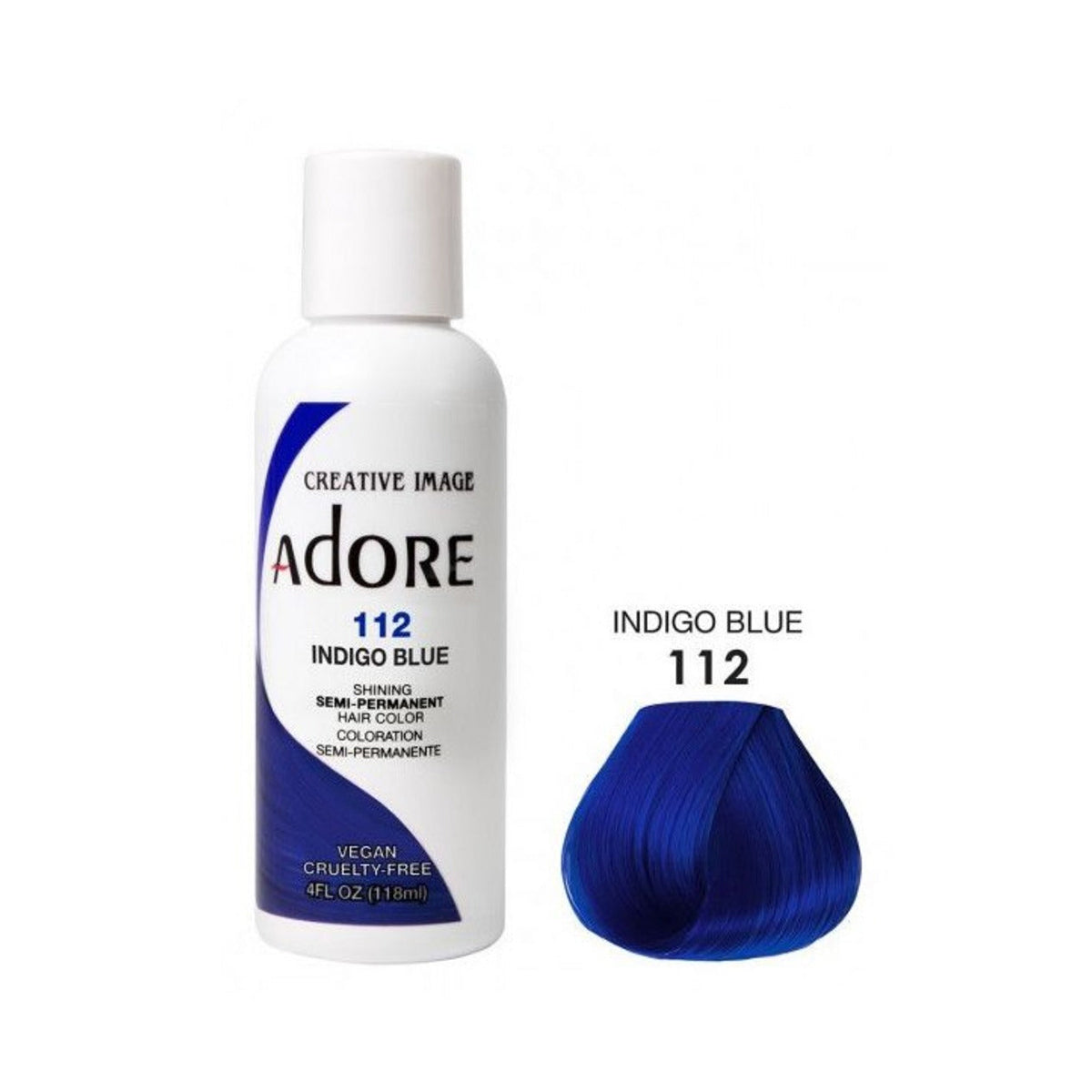 Adore Semi Permanent Hair Color 112 Indigo Blue 118ml