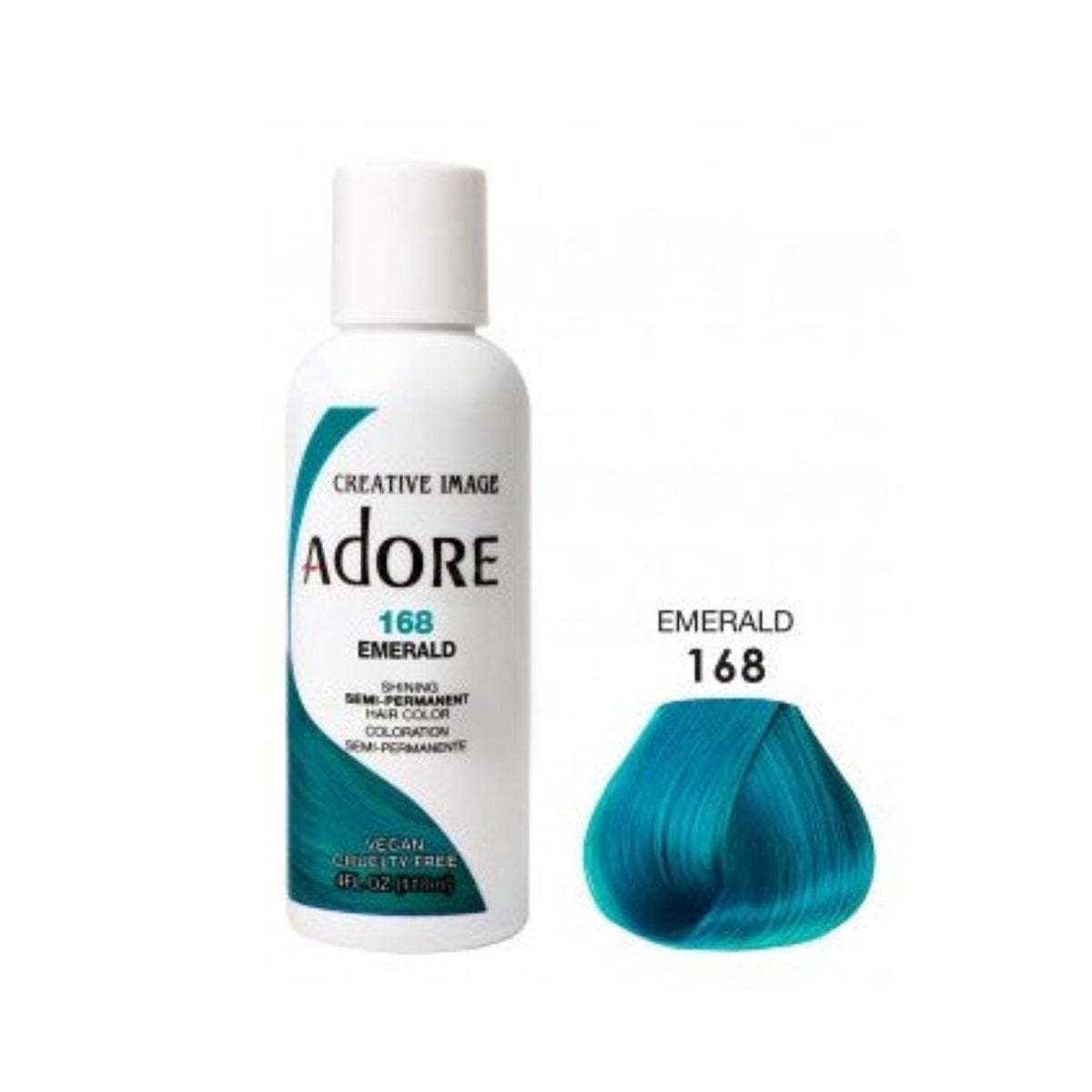 Adore Semi Permanent Hair Color 168 Emerald 118ml