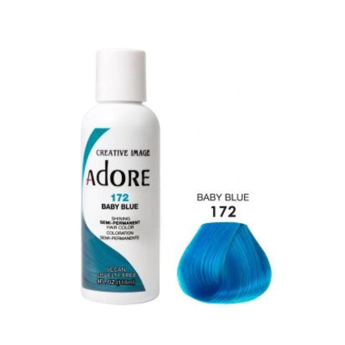 Adore Semi Permanent Hair Color 172 Baby Blue 118ml