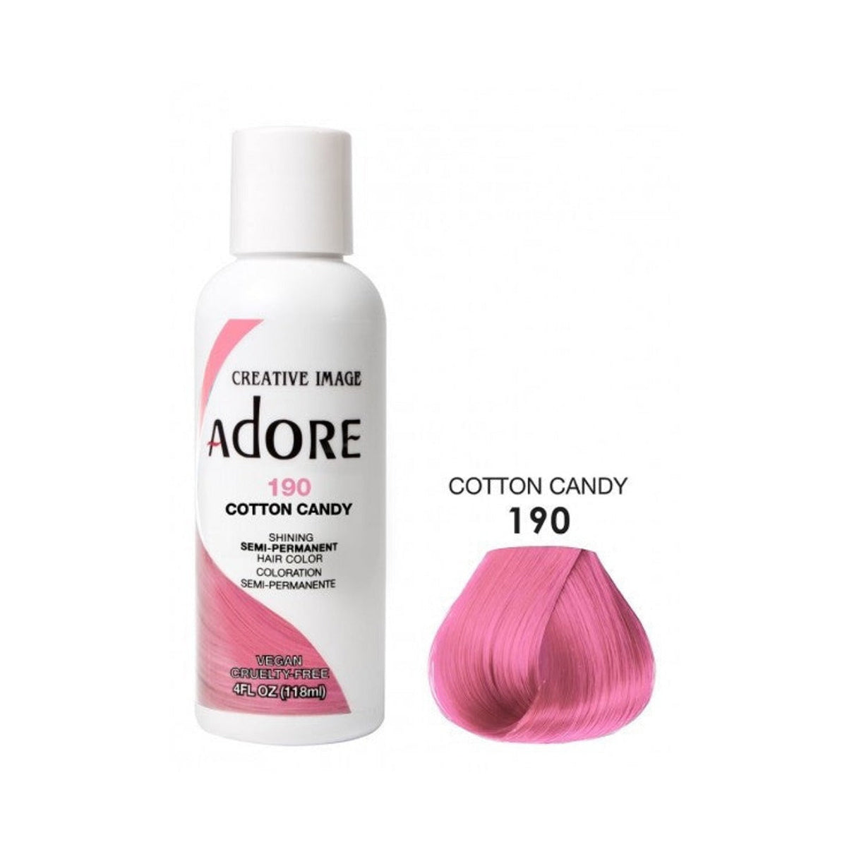 Adore Semi Permanent Hair Color 190 Cotton Candy 118ml