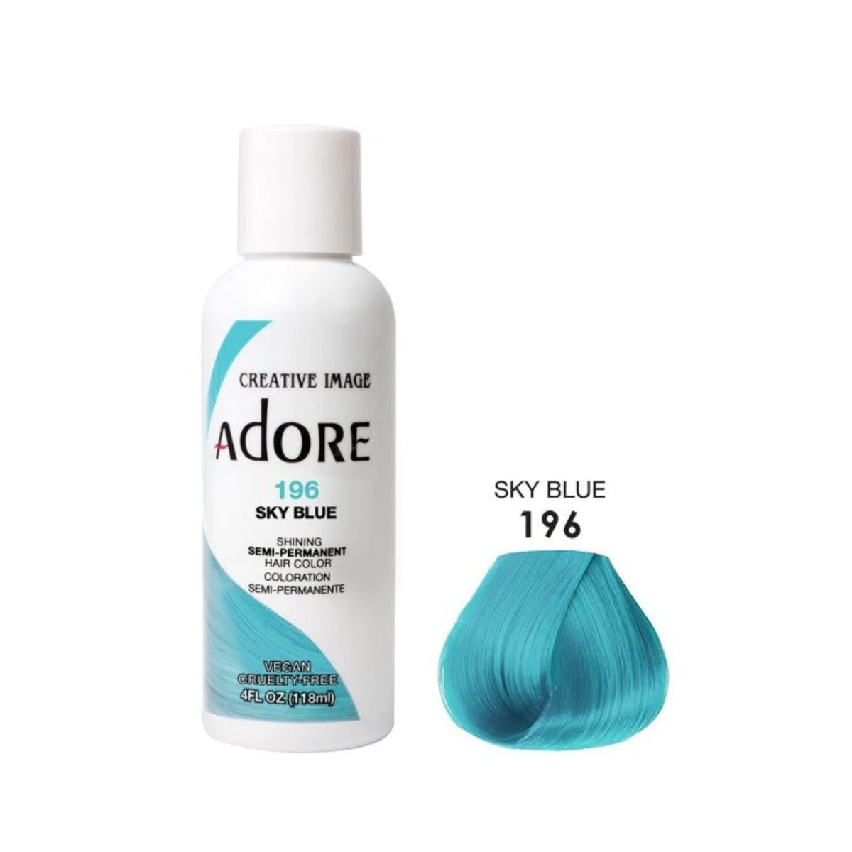 Adore Semi Permanent Hair Color 196 Sky Blue 118ml