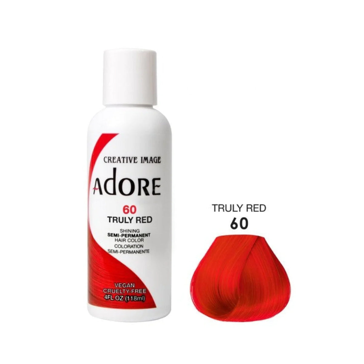 Adore Semi Permanent Hair Color 60 Truly Red 118ml