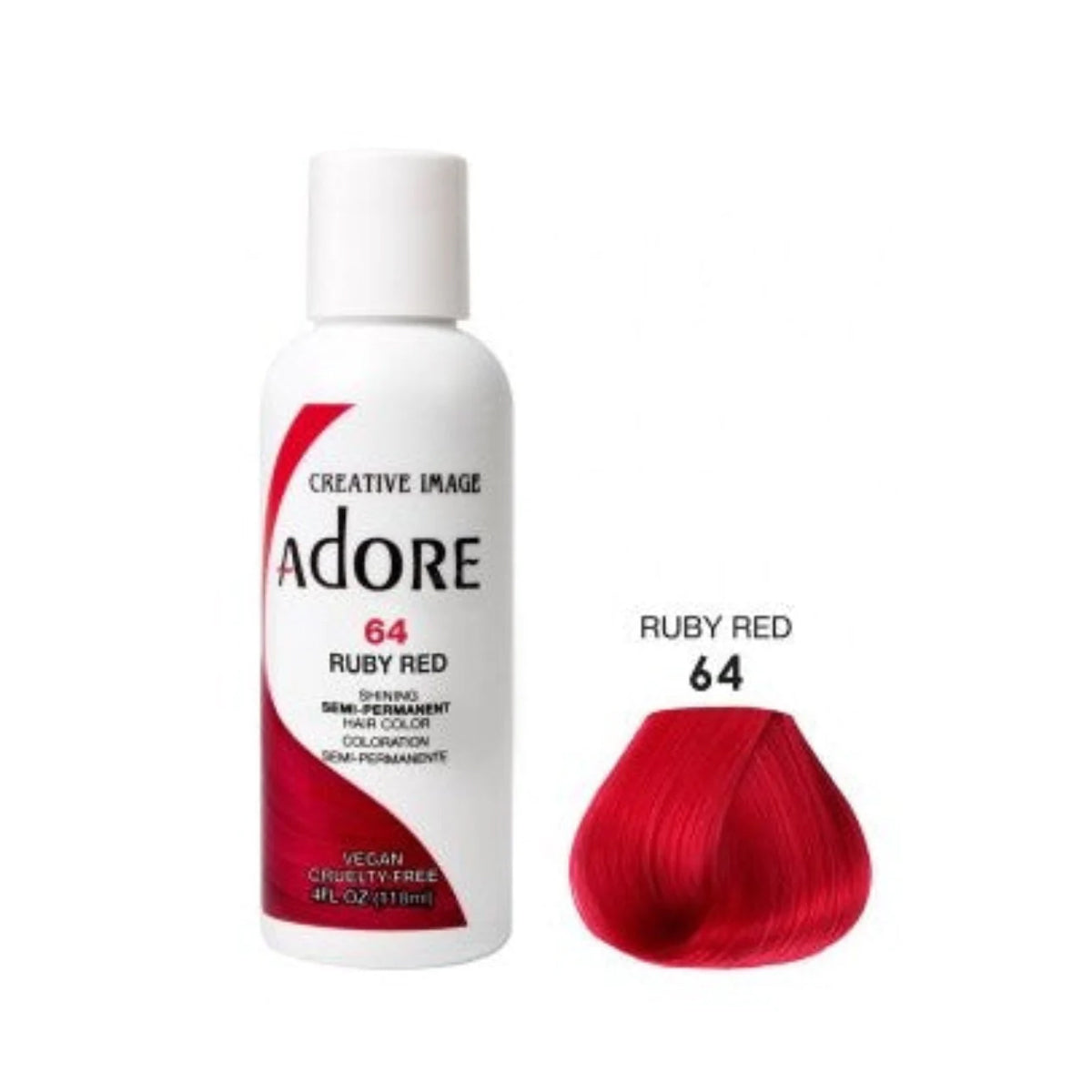 Adore Semi Permanent Hair Color 64 Ruby Red 118ml