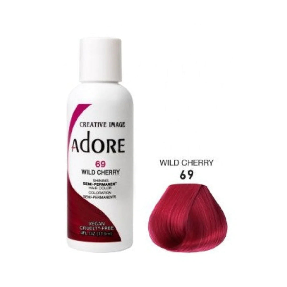 Adore Semi Permanent Hair Color 69 Wild Cherry 118ml