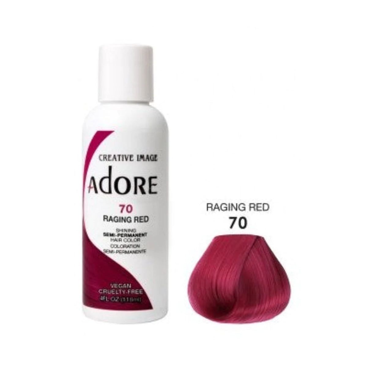 Adore Semi Permanent Hair Color 70 Raging Red 118ml