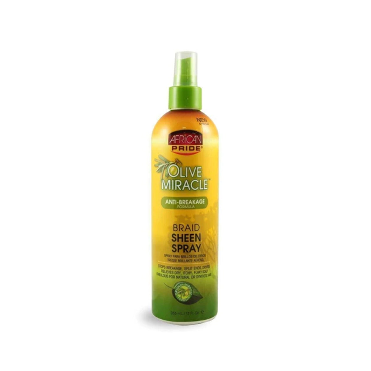 African Pride Olive Miracle Braid Sheen Spray 355 Ml