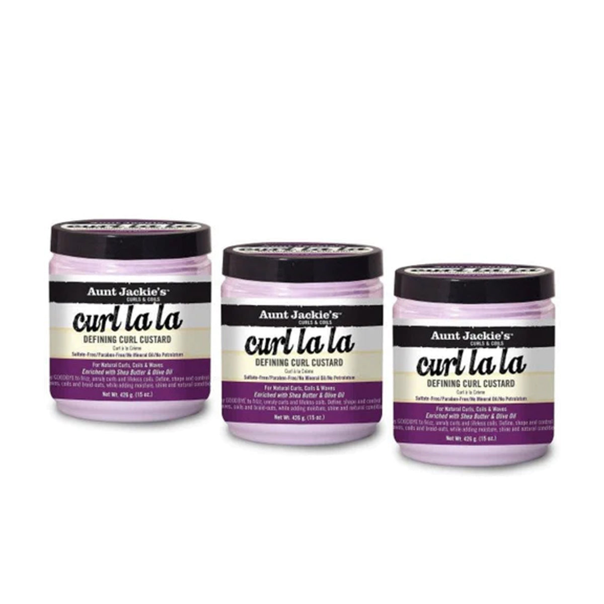 Aunt Jackie’s Combi Deal – 3 x Curl La La Defining Curl Custard 15 oz