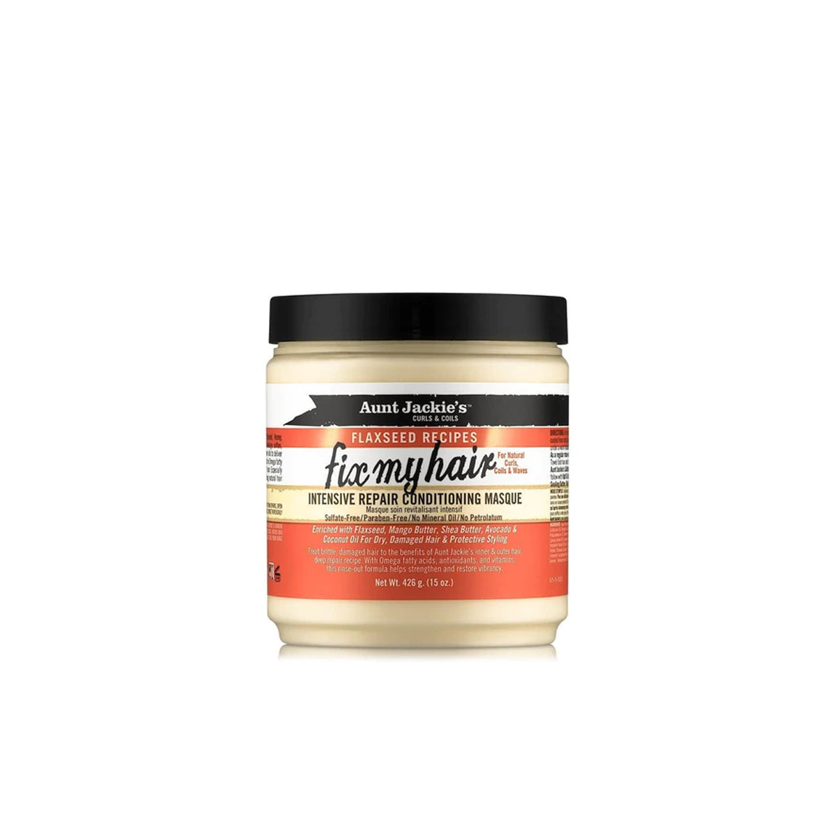 Aunt Jackie's Curls & Coils Flaxseed Recipes Fix My Hair Intensive Repair Conditioning Masque 426 Gr