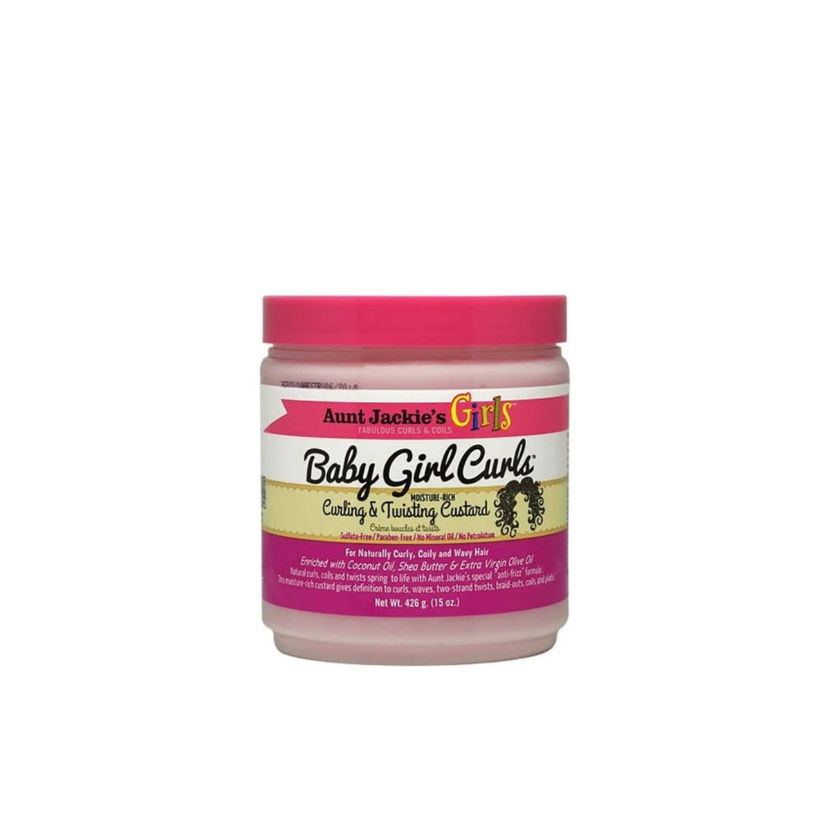 Aunt Jackie's Curls & Coils Girls Baby Girl Curls Curling & Twisting Custard 425gr