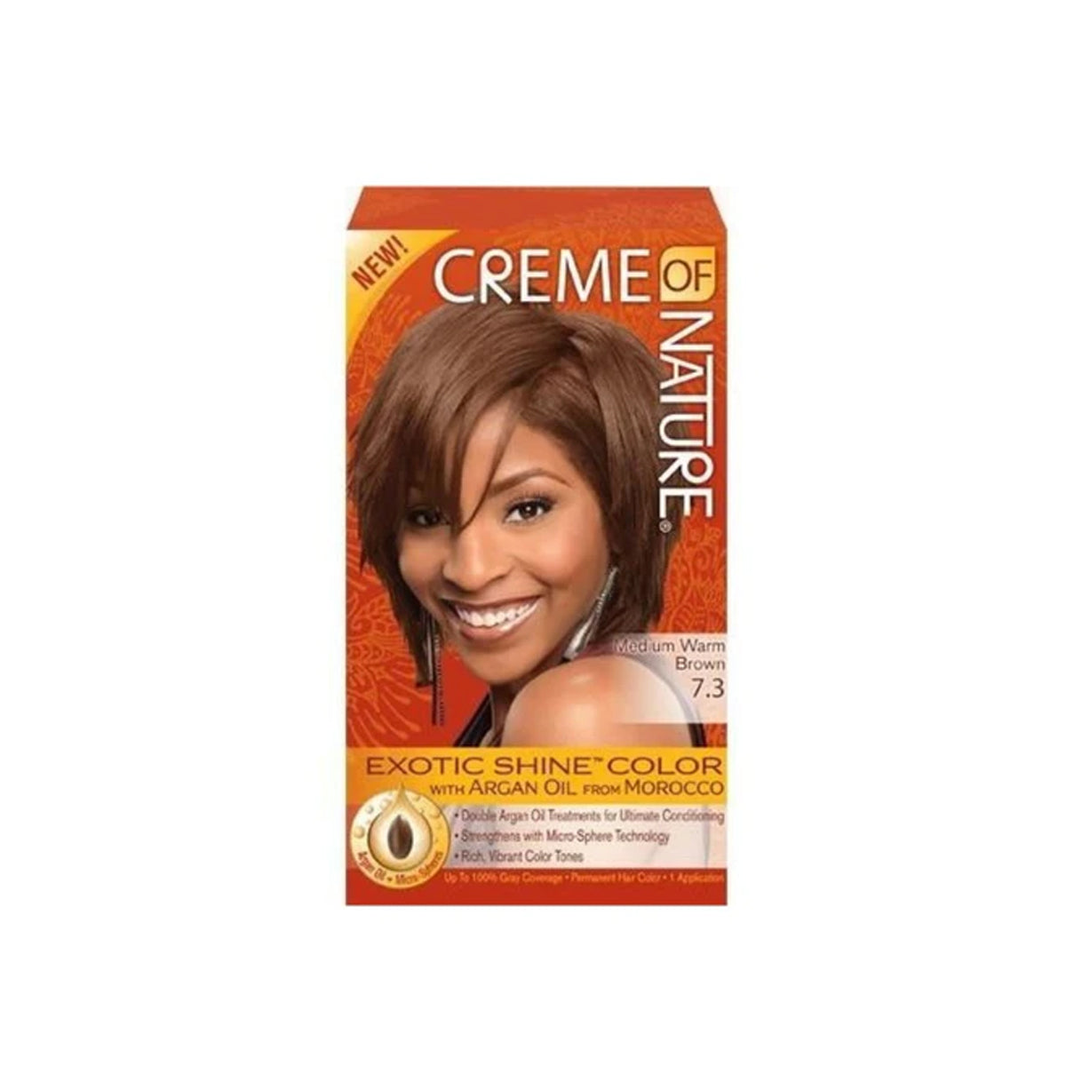 Creme Of Nature Exotic Shine Color With Argan Oil 7.3 Medium Warm Brown