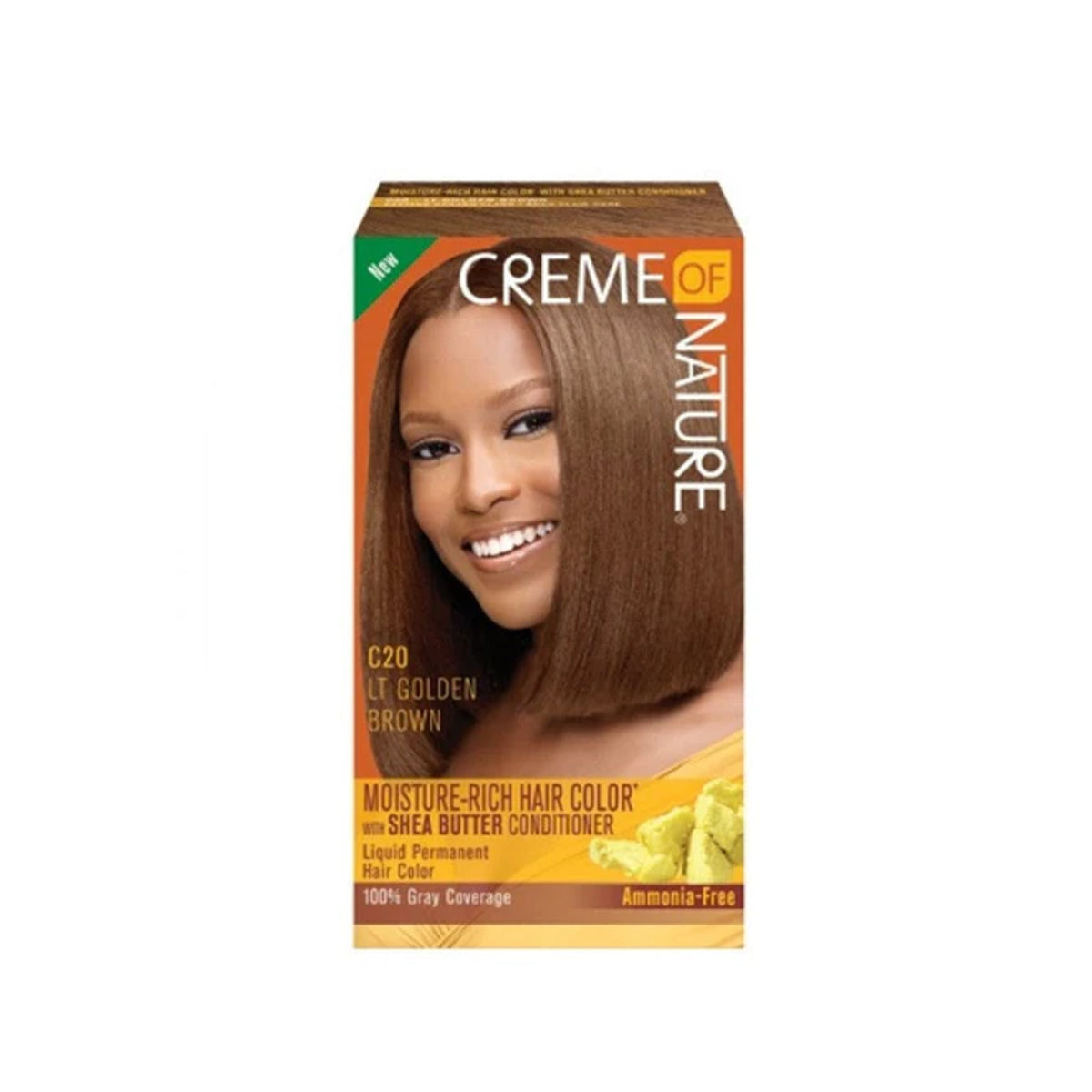 Creme Of Nature Moisture Rich Hair Color Kit C20 Light Golden Brown