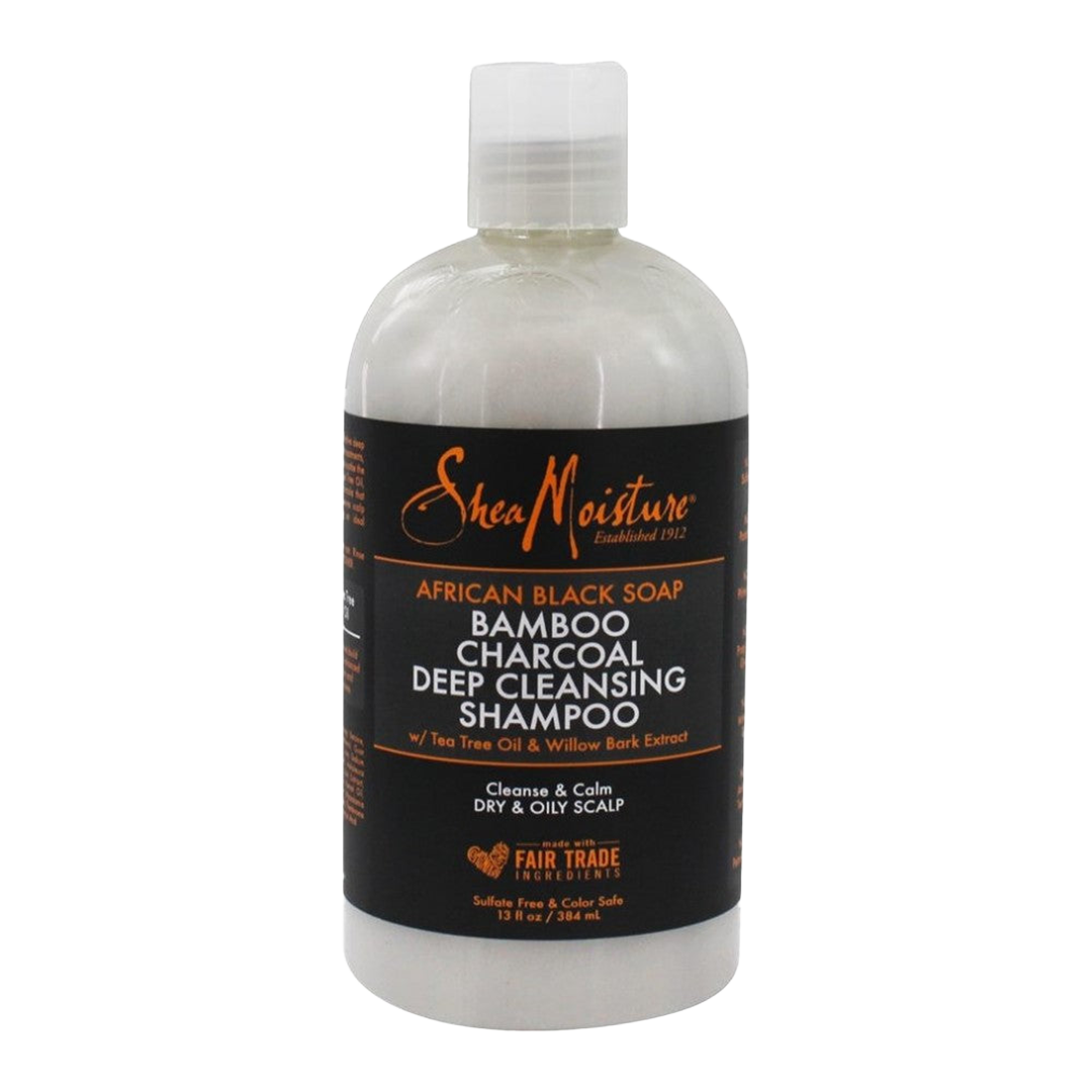 Shea Moisture African Black Soap Bamboo Charcoal Deep Cleansing Shampoo 384 Ml