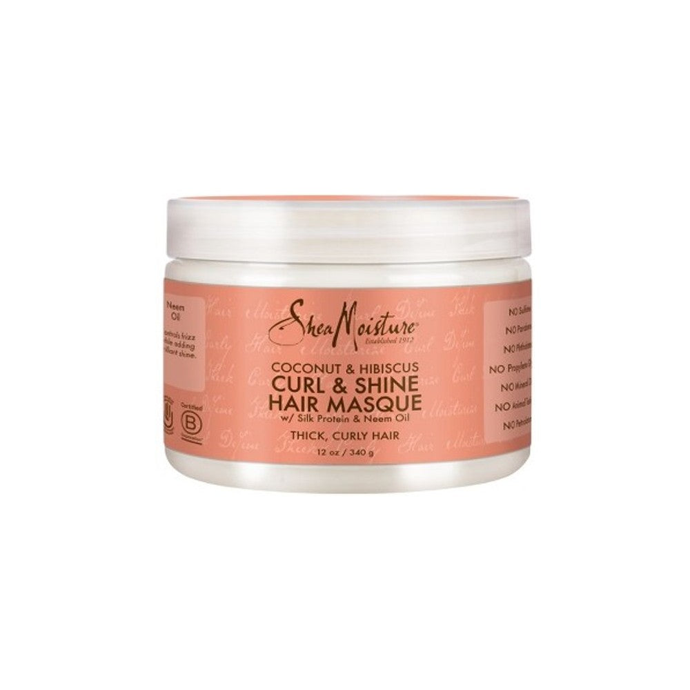 Shea Moisture Coconut & Hibiscus Curl & Shine Hair Masque 340 Gr