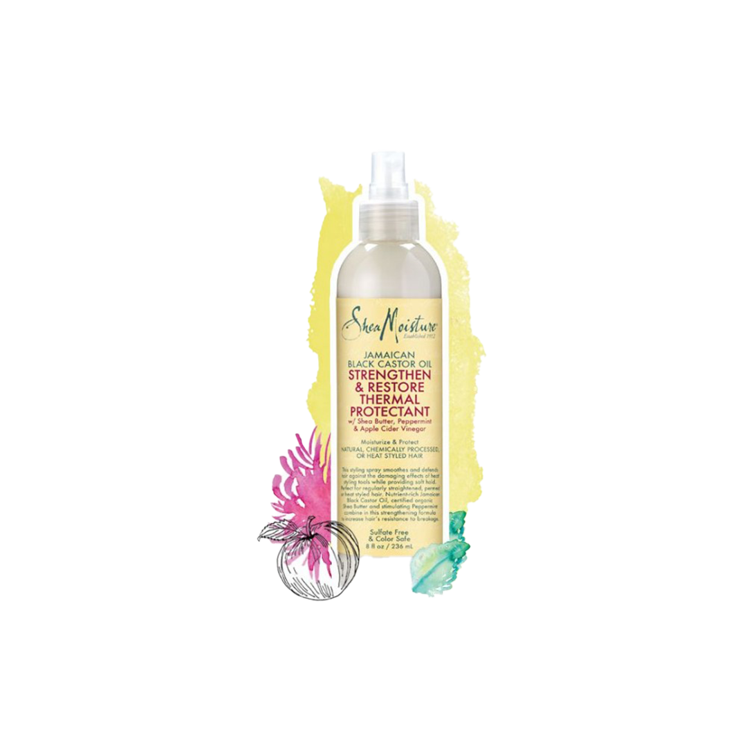 Shea Moisture Jamaican Black Castor Oil Strengthen & Restore Moisture Thermal Protect Set & Hold Spritz 236 Ml