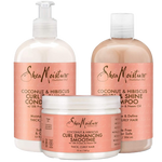 Shea Moisture Coconut and Hibiscus Combination Pack – 13 oz. Curl & Shine Shampoo, 13 oz. Curl & Shine Conditioner & 12 oz. Curl Enhancing Smoothie